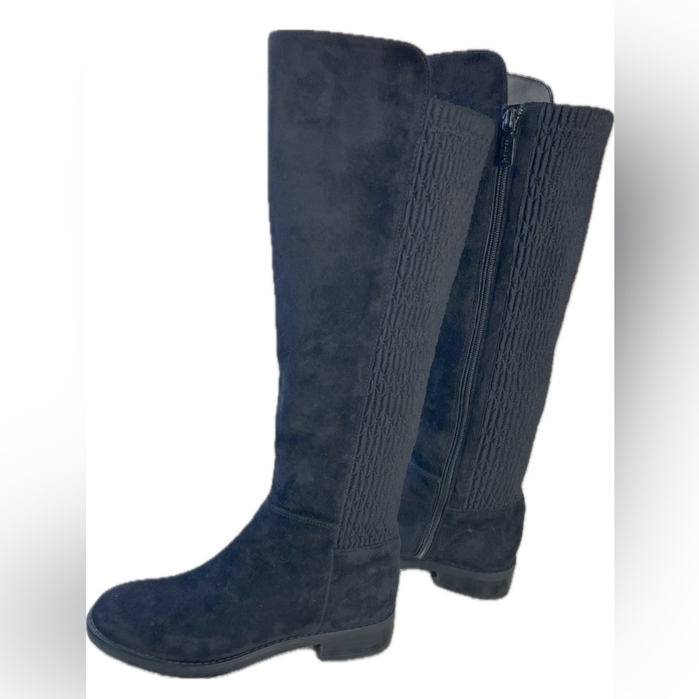 Blondo Black Suede Waterproof Knee Boots, Size 7.5